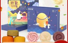 月饼礼盒装冰皮流心奶中秋节送礼豆沙五仁蛋黄莲蓉多口味员工团购