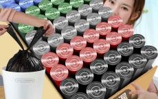 【爆款推荐】垃圾袋家用手提式实惠装抽绳加厚拉圾圾桶塑料袋中号黑色背心大号 