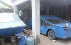 广西一78岁老人自制“海陆两栖”神车_刚上路就被交警喊停