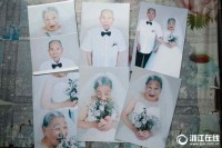 宁波九旬老人拍婚纱照 纪念执手走过74年的爱情