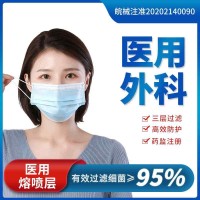 【爆款推荐】医用外科口罩三层一次性熔喷透气医护防尘男女口罩成人口鼻罩19.9元100只