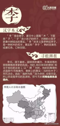 中国姓氏分布图出炉，看看自己的根在哪里？